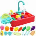 Kids Kitchen Sink Toy Set – Pretend Play Washing & Cooking Set