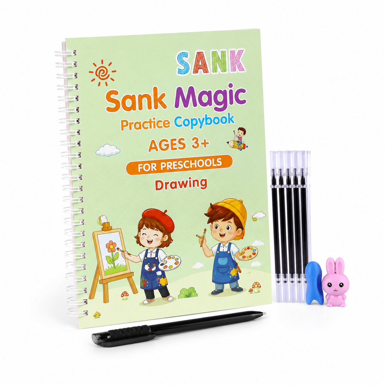 Magic Practice Copybook – Reusable Handwriting Practice Book for Kids
