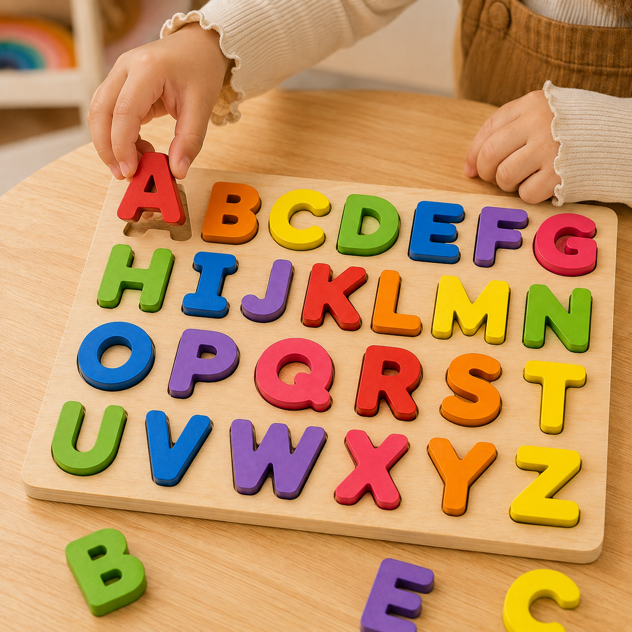 Wooden Alphabet Board – ABC Learning & Educational Puzzle Toy for Kids
